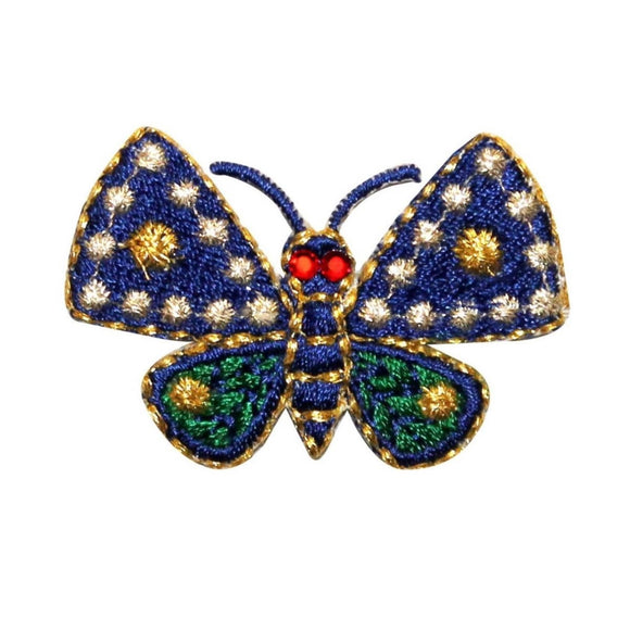 ID 2318 Metallic Butterfly Patch Fairy Emblem Insect Embroidered IronOn Applique