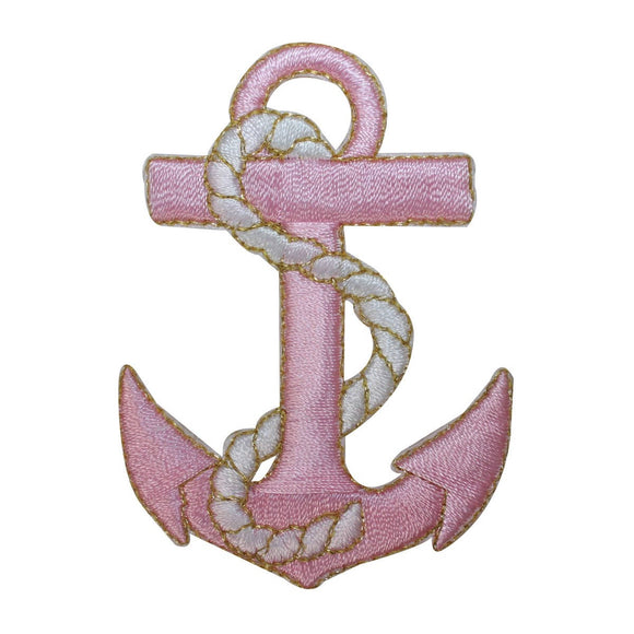 ID 2630 Anchor On Rope Patch Nautical Ship Marine Embroidered Iron On Applique