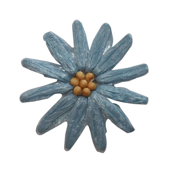 ID 6563 Wax Thread Flower Blossom Patch Bead Emblem Embroidered Iron On Applique