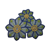 ID 6569 Multi Color Lace Flowers Patch Garden Design Embroidered IronOn Applique