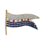 ID 2670 Nautical Flag Emblem Patch Boat Ship Marine Embroidered Iron On Applique