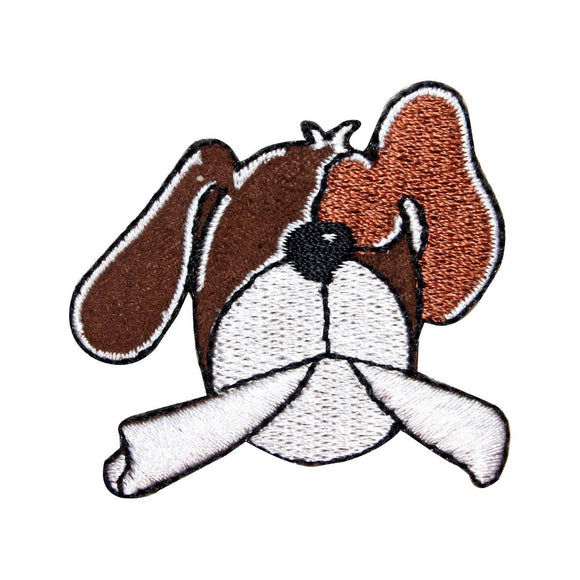 ID 2718 Dog Face Fetching Paper Patch News Fetch Embroidered Iron On Applique