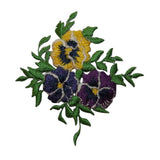 ID 6908 Bouquet of Striped Flowers Patch Garden Embroidered Iron On Applique