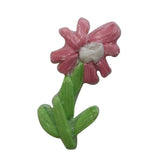 ID 6915 Pink Flower Blossom Patch Craft Garden Spring Wax Thread IronOn Applique