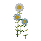 ID 6932 Daisy Flowers Patch Garden Blossom Craft Embroidered Iron On Applique