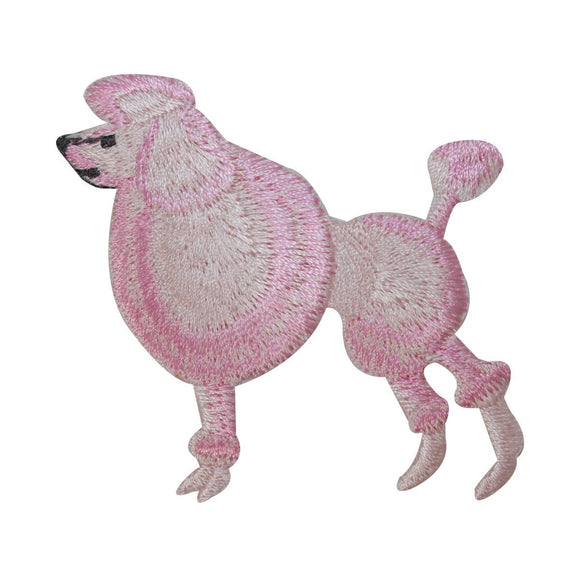 ID 2731 Pink Poodle Dog Patch Fancy Puppy Breed Embroidered Iron On Applique