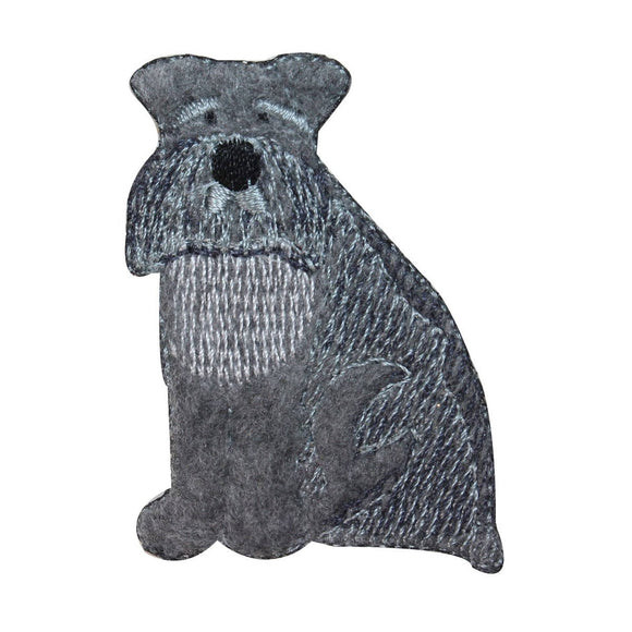 ID 2842B Fluffy Terrier Patch Cute Fuzzy Dog Embroidered Iron On Applique