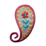 ID 6958 Flower Paisley Pattern Patch Symbol Shape Embroidered Iron On Applique