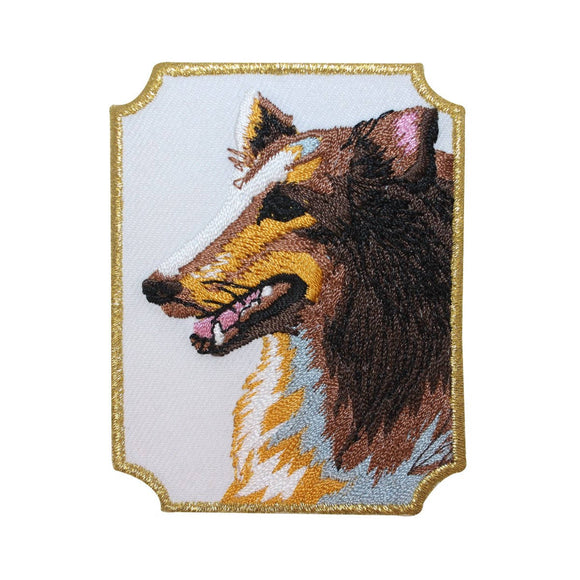 ID 2741 Border Collie Badge Patch Dog Breed Picture Embroidered Iron On Applique