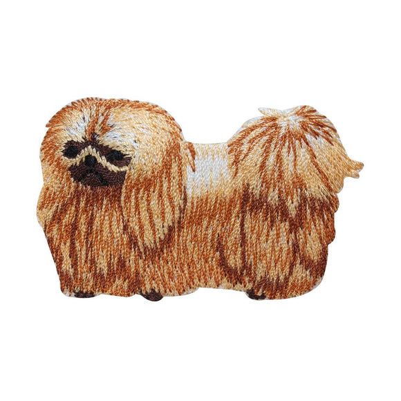 ID 2745 Pekingese Dog Patch Tiny Puppy Breed Furry Embroidered Iron On Applique