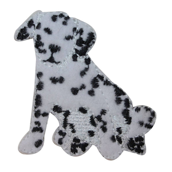 ID 2851C Fluffy Dalmatian Puppy Patch Fireman Dog Embroidered Iron On Applique