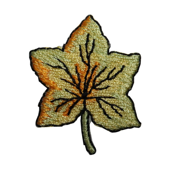 ID 7139 Dried Maple Leaf Patch Tree Star Fall Symbol Embroidered IronOn Applique