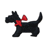 ID 2863 Lot of 3 Tiny Scottish Terrier Patches Dog Embroidered Iron On Applique