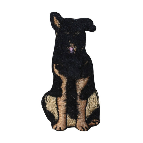 ID 2865D Fluffy German Shepherd Patch Fuzzy Dog Pet Embroidered Iron On Applique