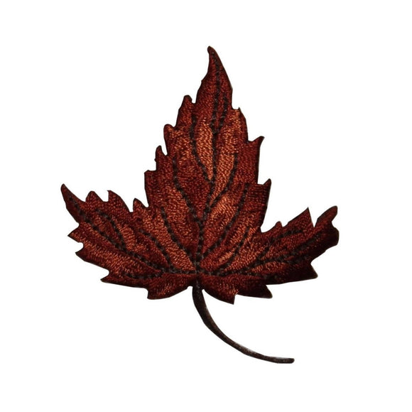 ID 7160 Maple Tree Leaf Patch Autumn Fall Nature Embroidered Iron On Applique