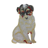 ID 2776 Sad Puppy Patch Little Dog Pet Embroidered Iron On Applique