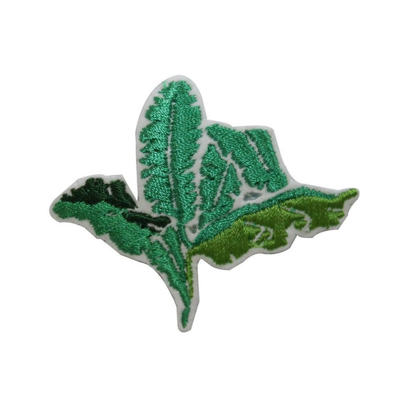 ID 7203 Green Plant Leaf Patch Garden Bush Symbol Embroidered Iron On Applique