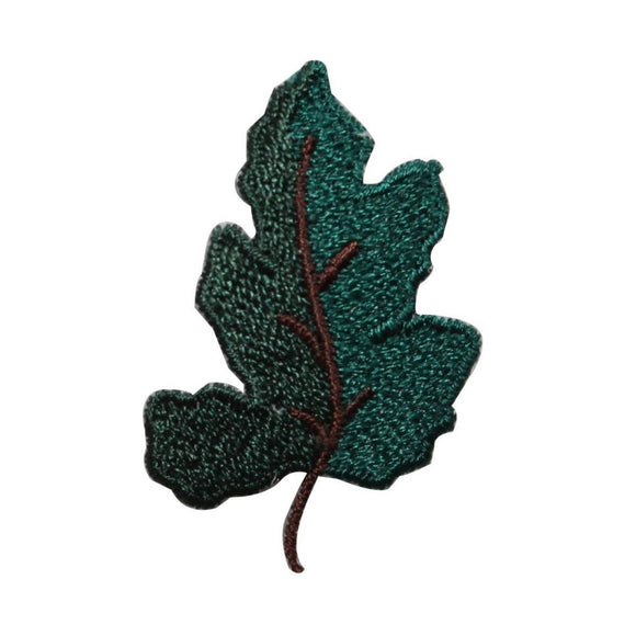 ID 7209 Two Tone Green Maple Leaf Patch Tree Nature Embroidered Iron On Applique
