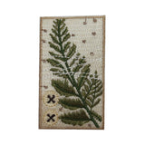 ID 7220 Green Fern Badge Patch Nature Design Leaves Embroidered Iron On Applique