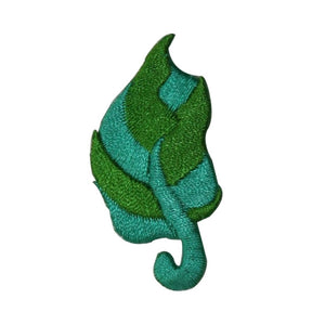 ID 7221 Teal Plant Leaf Patch Forest Tree Nature Embroidered Iron On Applique