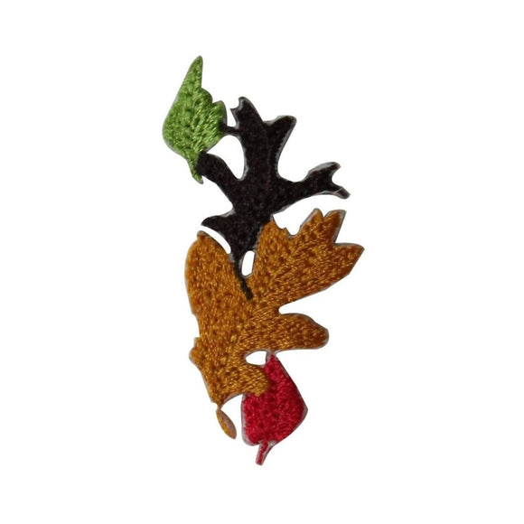 ID 7227 Fall Leaves Craft Patch Nature Autumn Tree Embroidered Iron On Applique