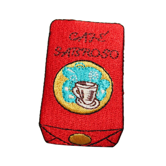 ID 7301 Ground Coffee Bag Patch Cafe Espresso Bean Embroidered Iron On Applique