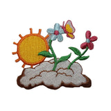 ID 7316 Sun Shine Flowers Patch Garden Plant Bloom Embroidered Iron On Applique