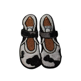 ID 7374 Cow Pattern Shoes Patch Slip On Fashion Embroidered Iron On Applique