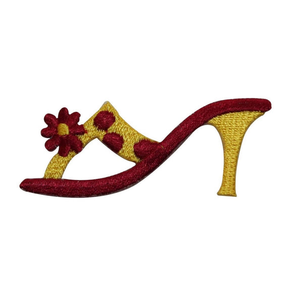 ID 7407 Daisy Flower High Heel Patch Sandal Shoe Embroidered Iron On Applique