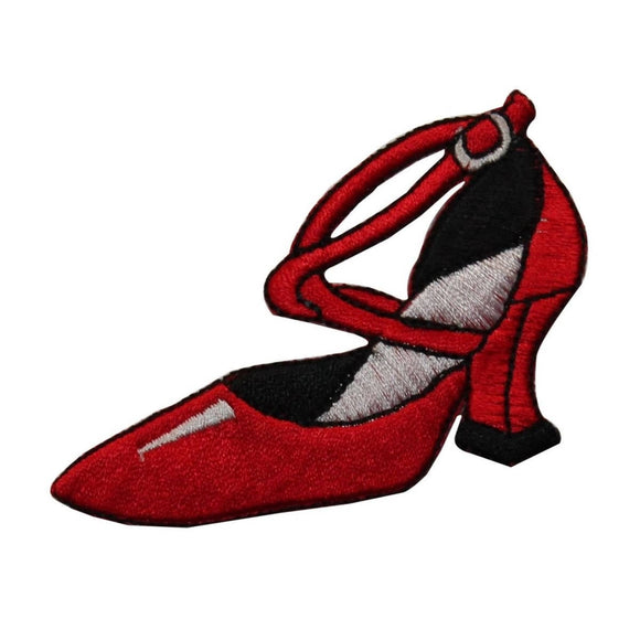 ID 7422 Red Heel Shoe Patch Fashion Slipper Fancy Embroidered Iron On Applique