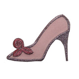 ID 7427 Pink Stiletto Shoe Patch Fashion Fancy Shoe Embroidered Iron On Applique