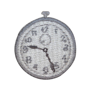 ID 3211B Pocket Watch Patch Old Wind Up Time Watch Embroidered Iron On Applique