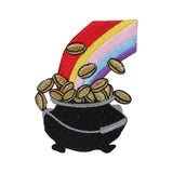 ID 3303 Pot of Gold Rainbow Patch Leprechaun Lucky Embroidered Iron On Applique
