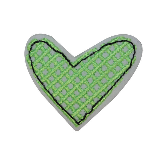 ID 3263B Stitched Heart Patch Valentine Day Love Embroidered Iron On Applique