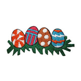 ID 3338 Easter Eggs In Grass Patch Spring Decoration Embroidered IronOn Applique