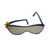 ID 7527 Floral Sun Glasses Patch Summer Eye Shades Embroidered Iron On Applique