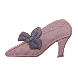 ID 7442 Pink Heel With Bow Patch Fashion Shoe Pump Embroidered Iron On Applique