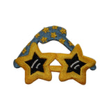ID 7533 Star Shape Sun Glasses Patch Famous Fashion Embroidered Iron On Applique