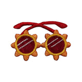 ID 7536 Sun Shaped Sun Glasses Patch Summer Shades Embroidered Iron On Applique
