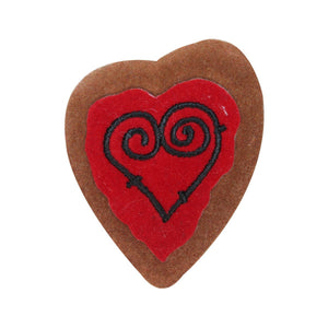 ID 3271A Felt Heart Symbol Patch Valentines Day Love Embroidered Sew On Applique
