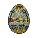 ID 3340 Faberge Easter Egg Patch Decorative Jeweled Embroidered Iron On Applique