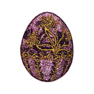ID 3341 Faberge Easter Egg Patch Decorative Jeweled Embroidered Iron On Applique