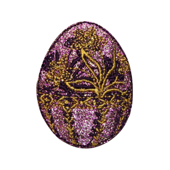 ID 3341 Faberge Easter Egg Patch Decorative Jeweled Embroidered Iron On Applique