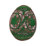 ID 3342 Faberge Easter Egg Patch Decorative Jeweled Embroidered Iron On Applique