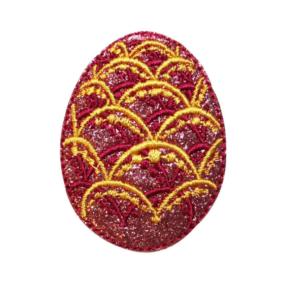 ID 3343 Faberge Easter Egg Patch Decorative Jeweled Embroidered Iron On Applique