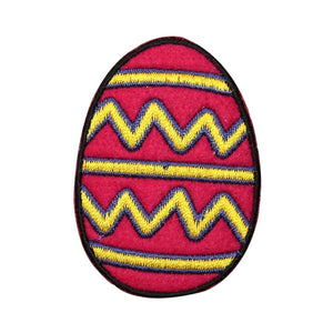 ID 3346B Colored Easter Egg Patch Spring Holiday Embroidered Iron On Applique