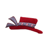 ID 7581 Red Box Hat Ribbon Patch Classic Fashion Cap Embroidered IronOn Applique