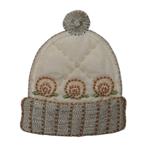 ID 7628 Winter Snow Hat Patch Wool Ski Cap Fashion Embroidered Iron On Applique