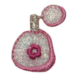 ID 7639 Pink Shiny Perfume Bottle Patch Spray Tiny Embroidered Iron On Applique
