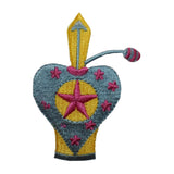 ID 7646 Star Perfume Bottle Patch Pump Cosmetics Embroidered Iron On Applique